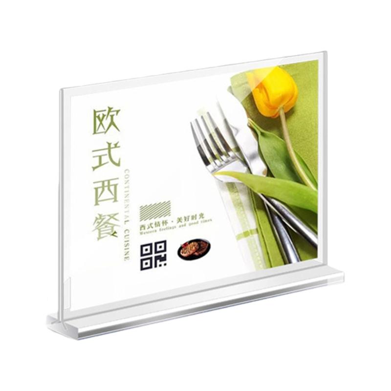 Clear Pull Out Frame With Nonslip Base For Exhibition Halls And Schools Reusable Reusable Desktop Advertisement Holder