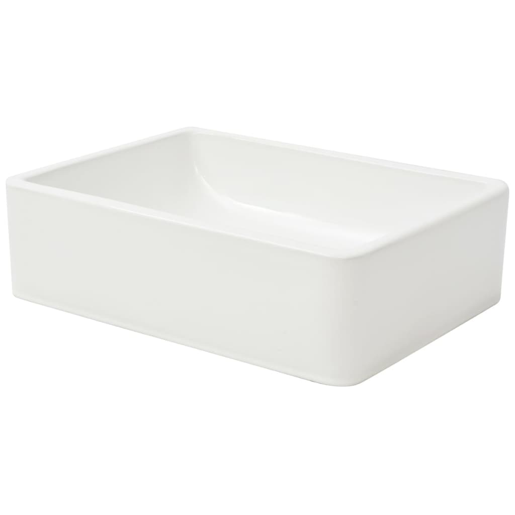 Ceramic Wash Basin White 41 X 30 X 12 Cm