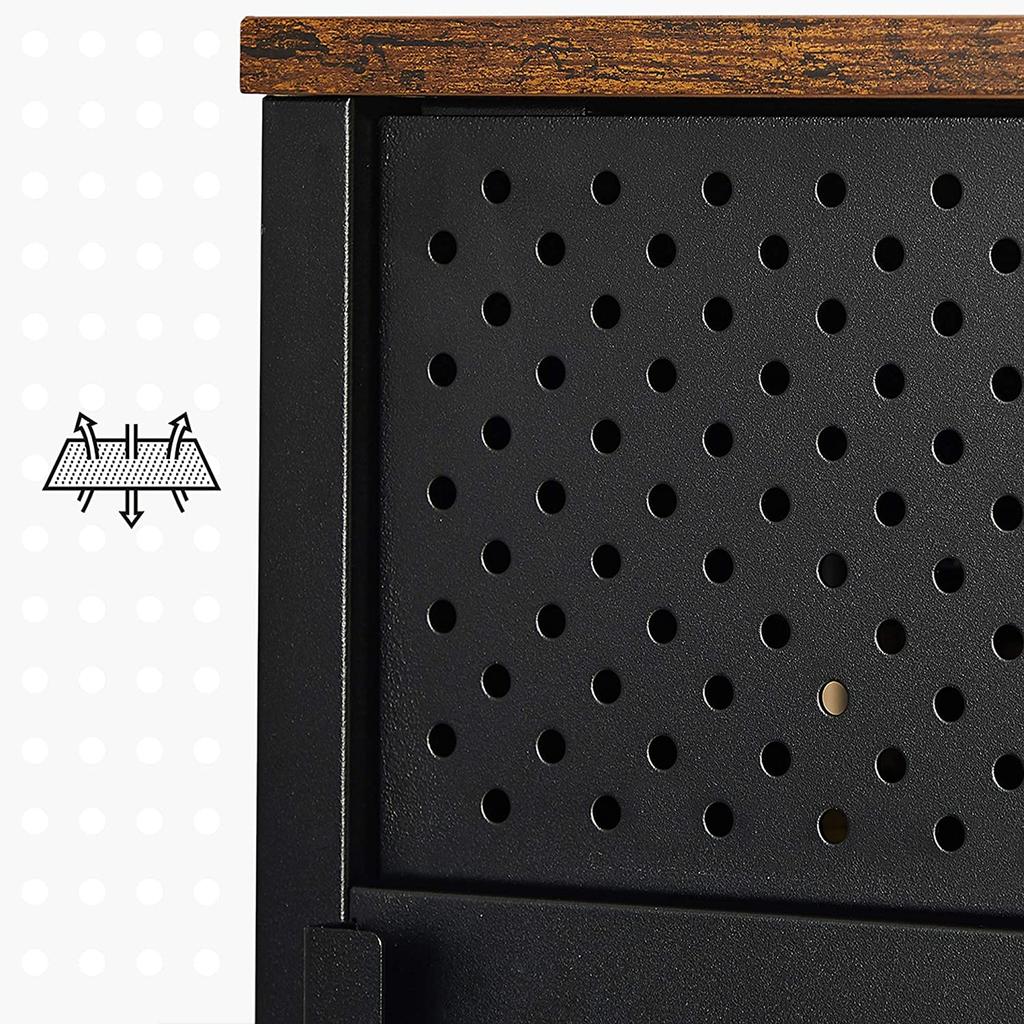 SONGMICS TV Stand, TV Cabinet, TV Table with 3 Adjustable Shelves, for TV up to 55 Inches, for Living Room, Bedroom, Rustic Brown and Black