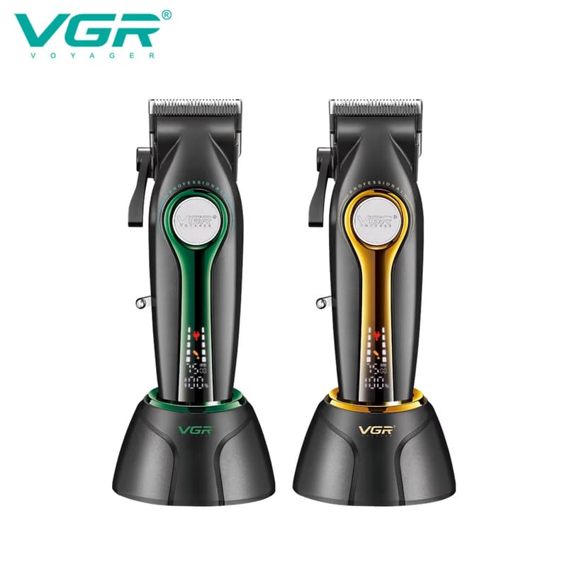 New Professional Electric Brushless Motor Digital Display Men's Oily Hair Smooth with Base Rechargeable High Power Strong Power Hair Clipper