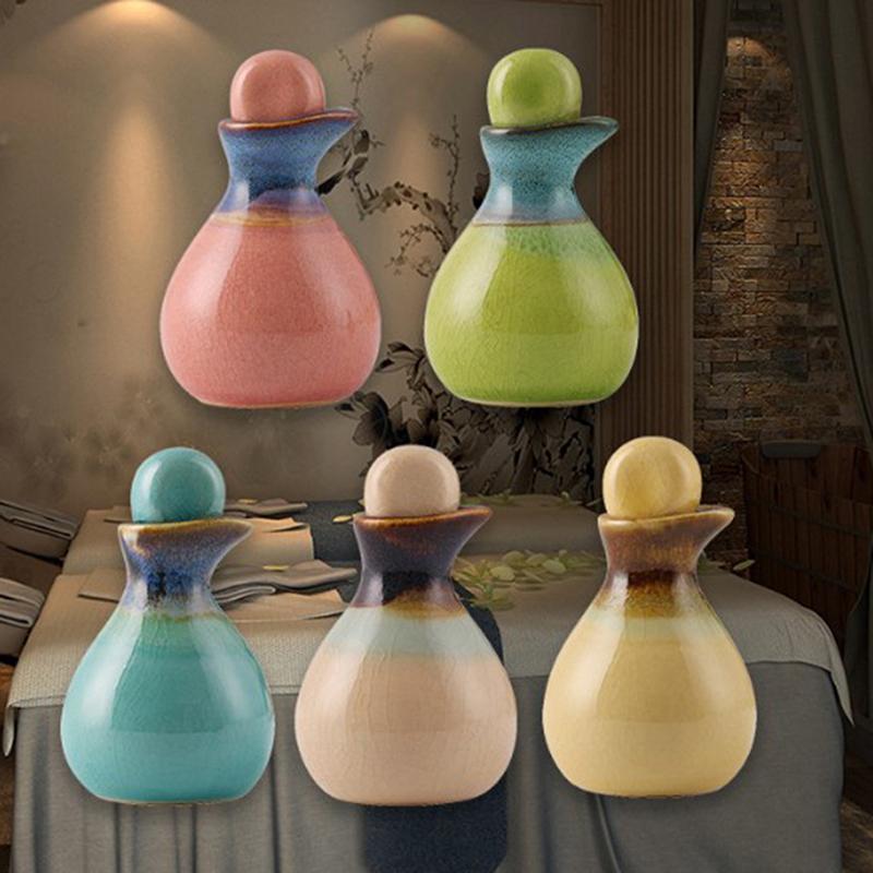 1Pc 60ml Ceramic Aromatherapy Empty Storage Container Fragrance Essential Oil Bottle