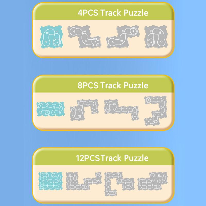 Track Assembly Autonomous Cruising Tank Toy Electric Puzzle Track Space Car DIY Assembly Toys For Children Educational Gift