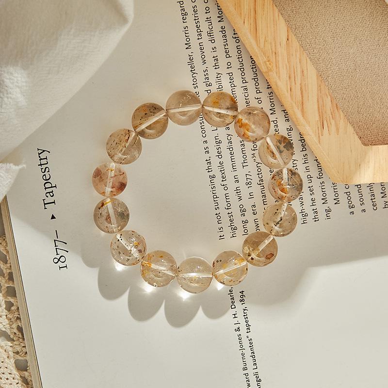 

Natural Pyrite Crystal Bracelet Beads 10Mm Beads Chalcopyrite White Crystal Symbiotic Copper Glitter Bracelet Jewelry 10mm (about 19 pieces