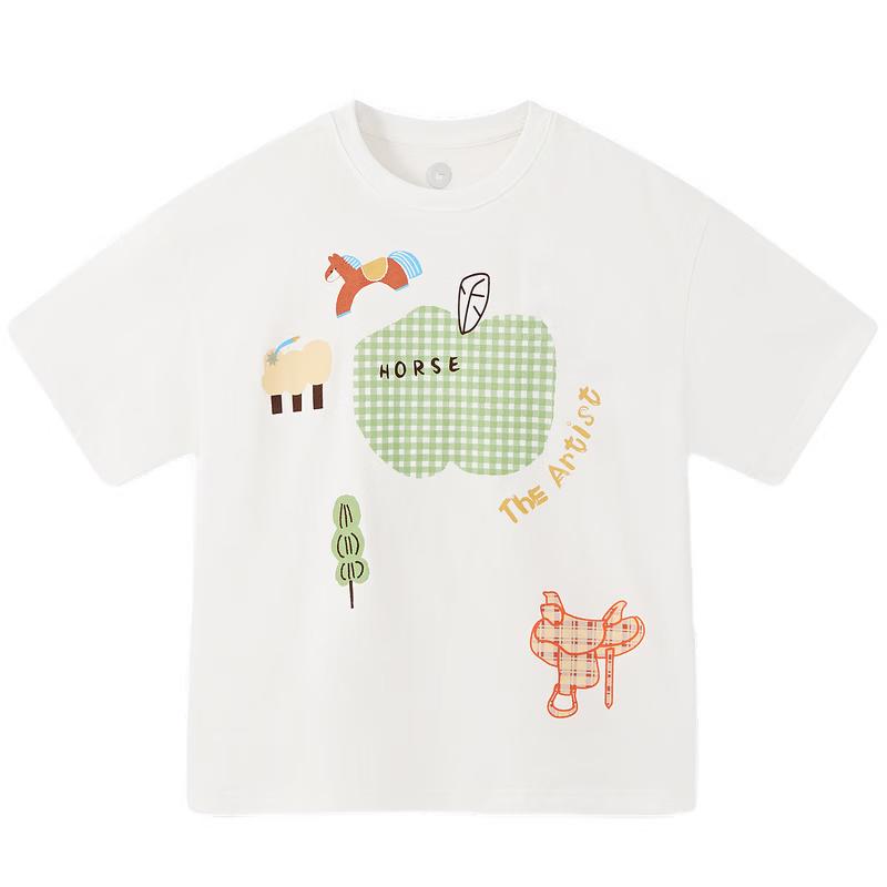 MQD Boys' Cotton Cartoon Short Sleeve T-Shirt