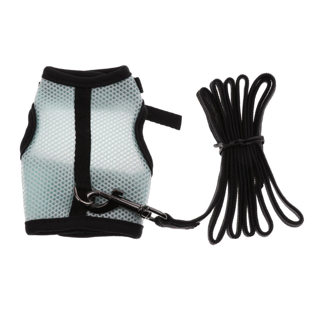 Adjustable Ferret Harness/Baby Rabbit/Squirrel/Hamster Rat Mouse Leash Lead Rope