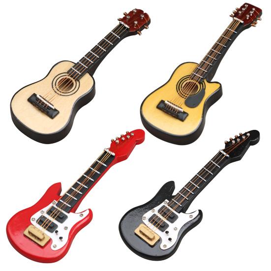 1:12 Dollhouse Guitar Compact Tiny Decorative