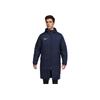 Chaqueta de Algodón Cálida de Largo Medio con Capucha de Color Sólido para Hombre Ropa Exterior Azul Oscuro CW6767-451