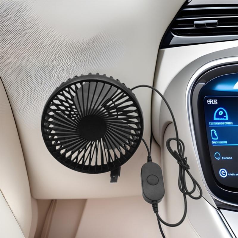3 Speed USB Car Fan With Strong Wind Power And Quiet Operation For SUV Truck And Sedan