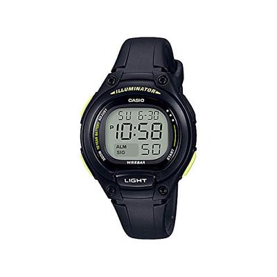Standard Women's LW-203-1B Watch, Kids' and Girls' Digital Watch, Black and Yellow [Parallel Import]
