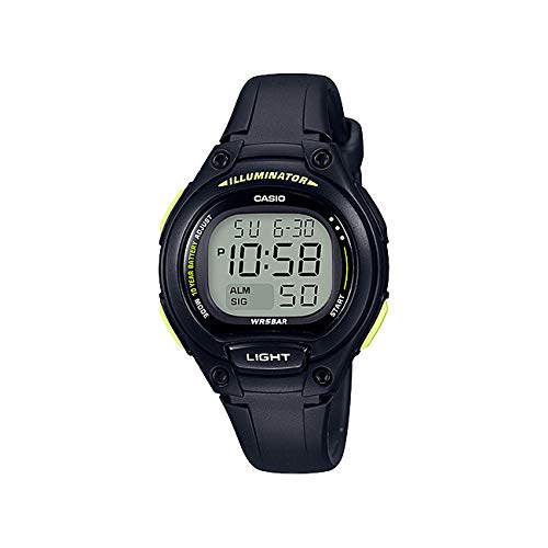 Casio Standard Women's LW-203-1B Watch, Kids' and Girls' Digital Watch, Black and Yellow [Parallel Import]