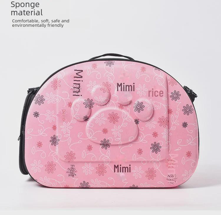 Foldable Crossbody Pet Carrier Bag: Large, Breathable, Fashionable for Cats and Dogs.