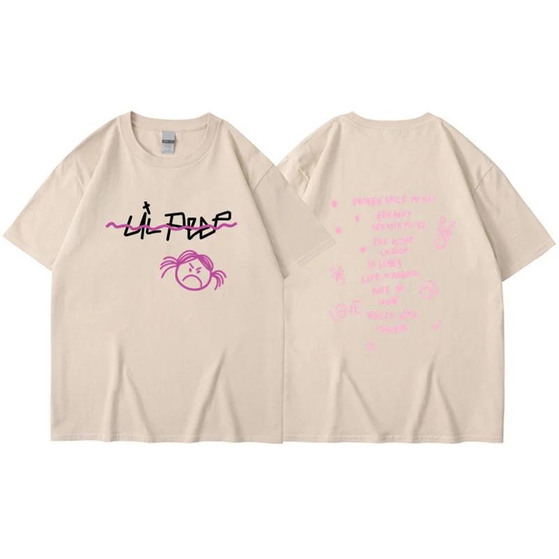 Rapper Lil Peep T Shirt Men Women Fashion T-shirt Tshirt Kids Hip Hop Tops Tee Music Tshirt Boy Tees Mens Clothing Summer