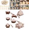Elegant Christmas Wood Chip Ornaments For Charming Tree And Home Decoration