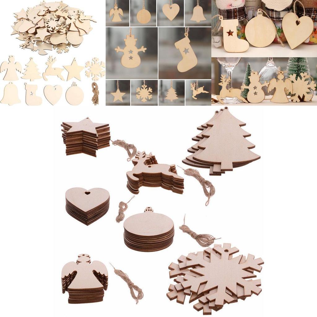 Elegant Christmas Wood Chip Ornaments For Charming Tree And Home Decoration