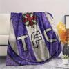 Toulouse Football Club Flanelldecke mit Aufdruck, Hohe Qualität, Bequem für alle Jahreszeiten, Heimdekoration, Wärme und Komfort