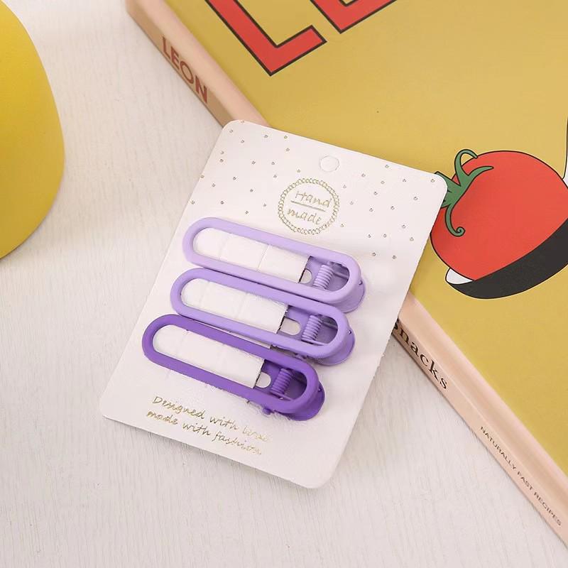 Dopamine Korean Minimalist Milk Coffee Hairpin for Women - Seamless Edge Side Bangs Clip for Frizzy Hair