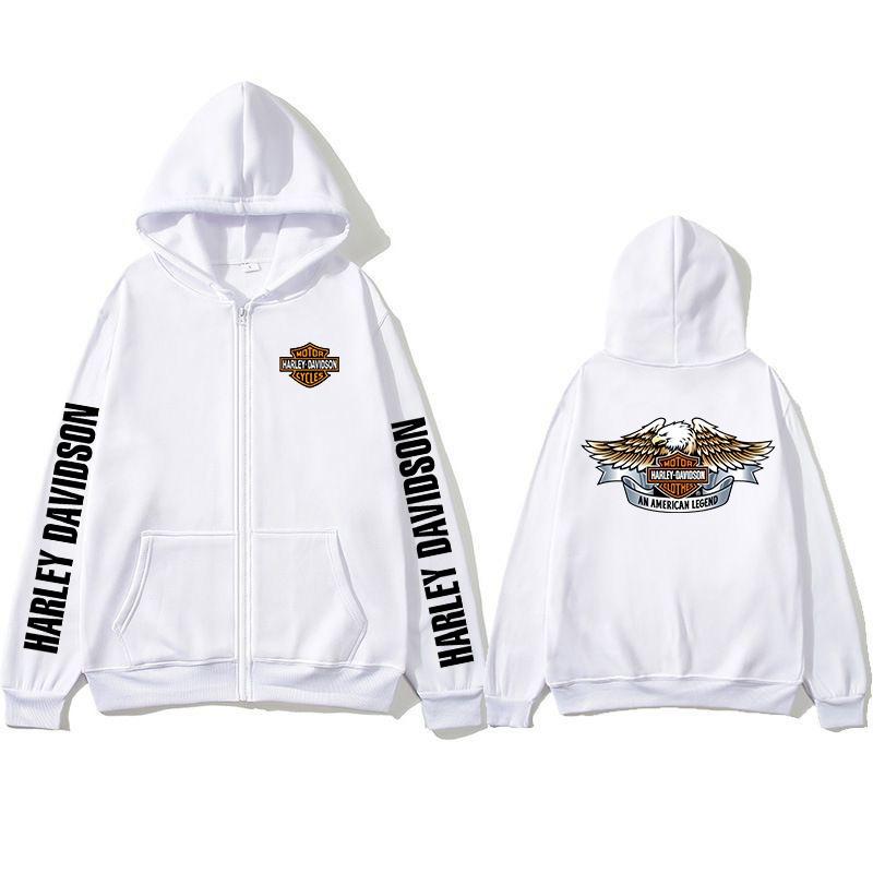 Motorcycle Hooded Sweatshirt Spring Man Printing Zipper Hoodie Outdoor Sports Loose Ventilate