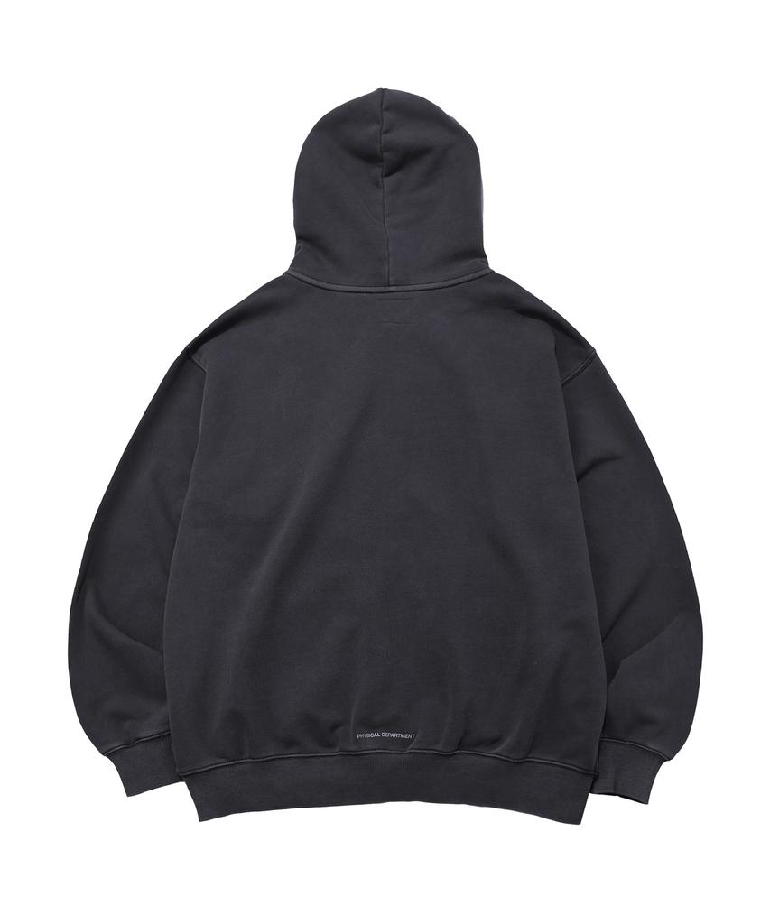 Phyps Motorcycle Pigment Hoodie Zip-Up Black