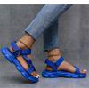 Wish Cross-border Plus Size Women's Shoes 2024 Summer New Foreign Trade Flat Sandals Rainbow Color Ladies Sandals