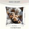 Cute Yorkie Puppy Printed Pillowcase for Comfy Decor Sofa Cushion Cover, Home Room Dormitory Decoration, 2D Printing