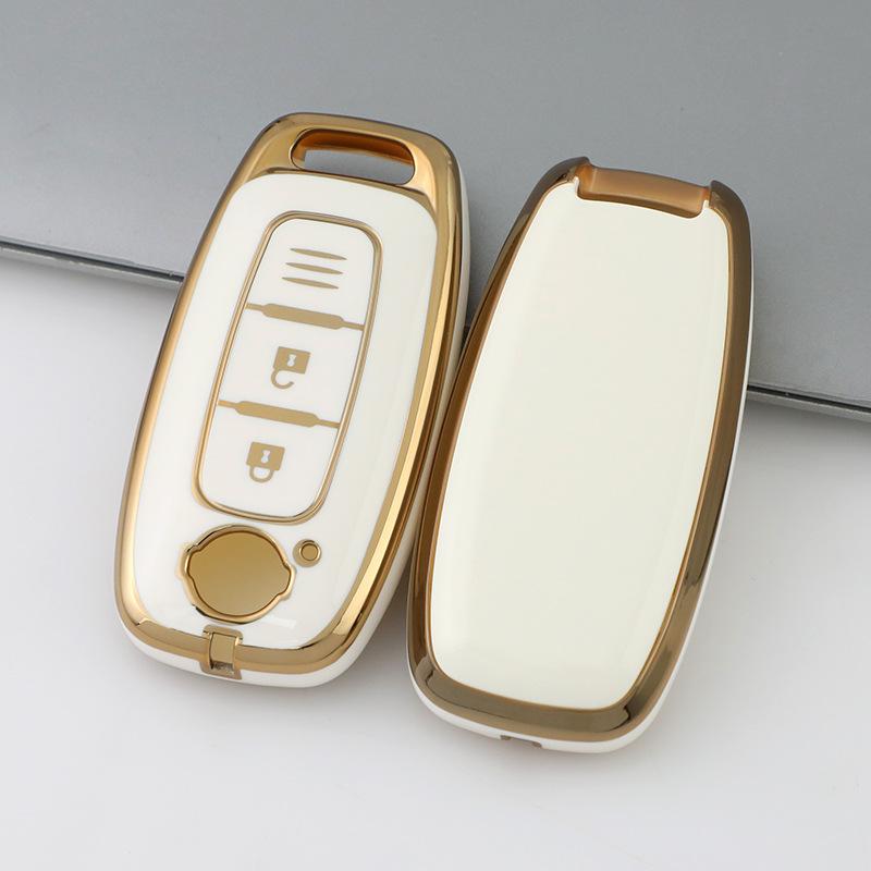 Applicable To Nissan Nissan Teana Arrow Gold Edge Car Key Cover All-inclusive Protective Case Buckle
