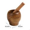 Wood Mortar with Pestle Decorative Kitchen Gadget Crusher Manual for Spices