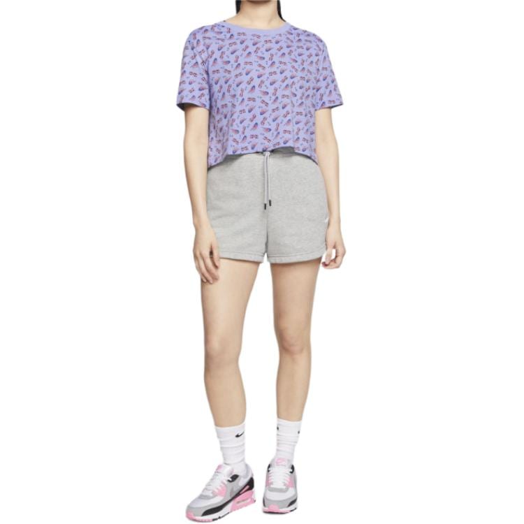 Nike Crop Tops Women's Crew Neck Moderate CU9698-569