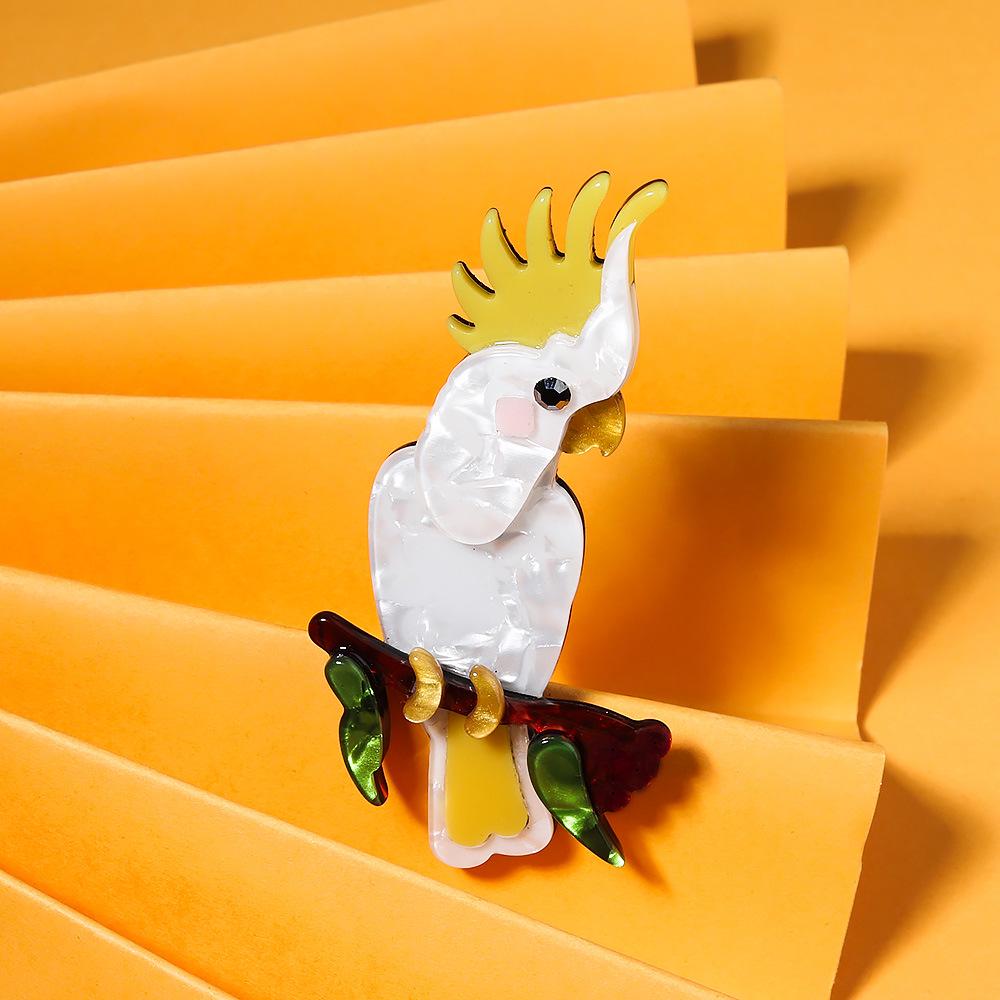 

Handmade Acrylic Parrot Brooch, Hair Clip & Magnet - Trendy European & American Accessory