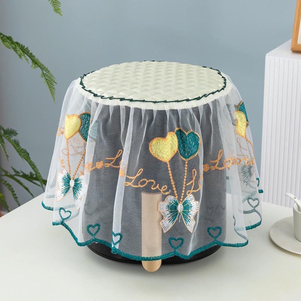Delicate Lace Air Fryer Dust Cover Round Pastoral Style Cooker Protector Appliances Dustproof Cover Rice Cooker