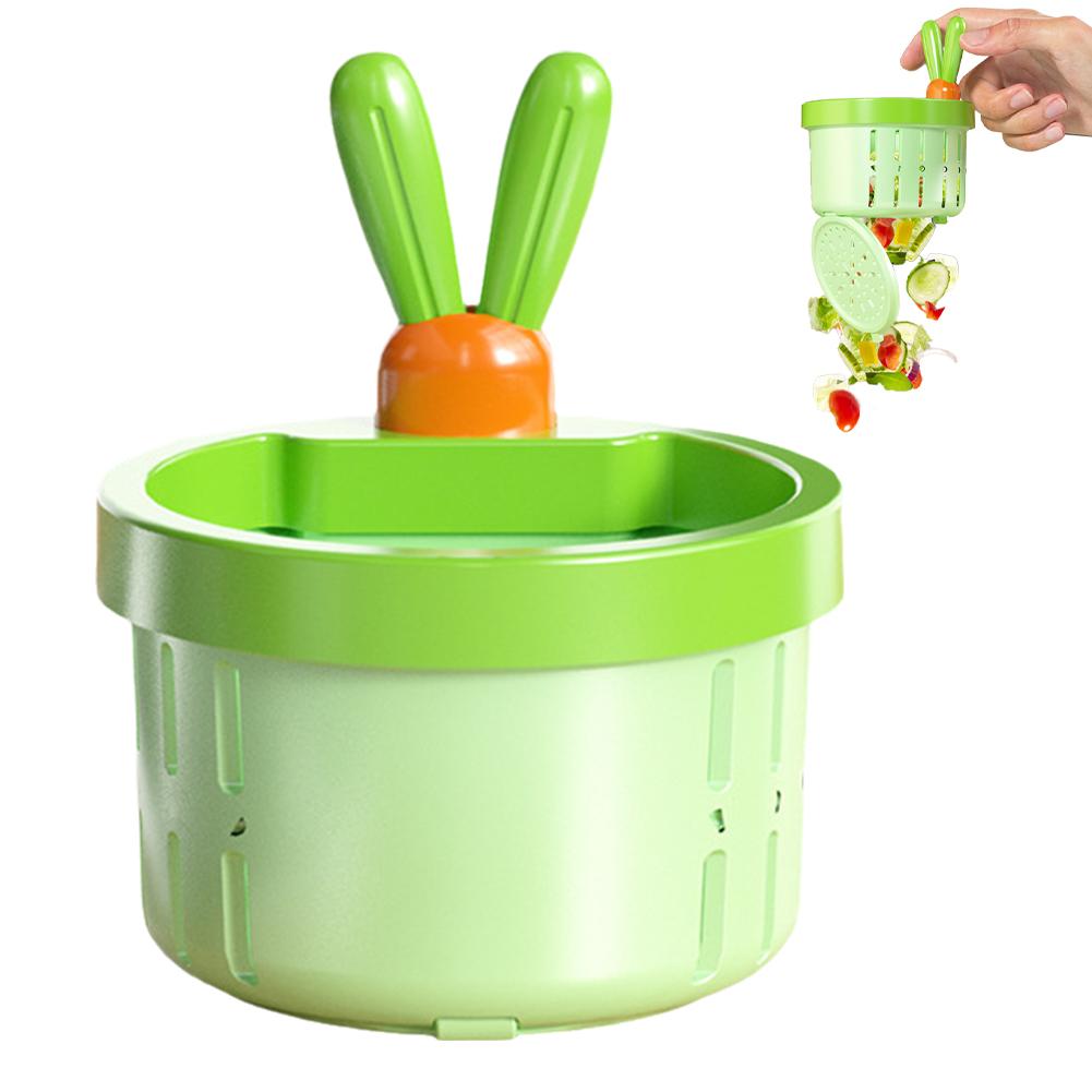 

One-Touch Self-Cleaning Sink Strainer Basket Anti-Clog ABS Filter Ensures Fast Drainage Hands-free Rabbit Ear Handle Colander
