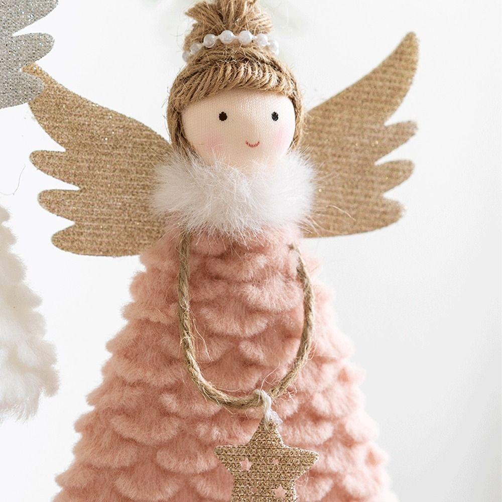 2pcs with Bells Angel Girl Pendant Christmas Tree Hanging Decoration New Year Festival Gifts