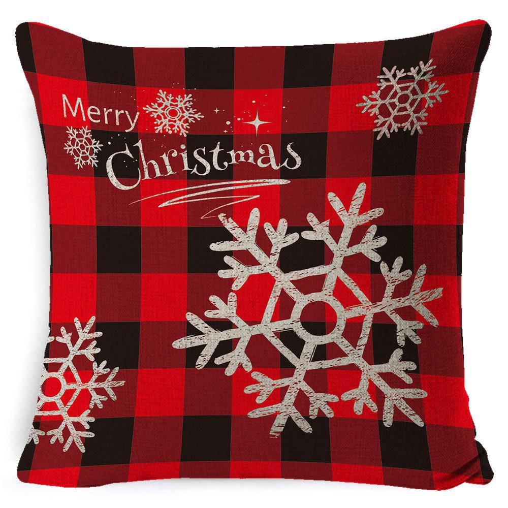 New Christmas Pillow Cover Four-piece Set Pillow Cushion Office Lumbar Backrest Decorative Backrest