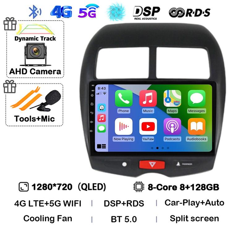 Android 14 Auto Car Radio Carplay For Mitsubishi ASX 1 2010 - 2017 Multimedia Video Player Navigation GPS 2 Din DVD Head Unit 4G