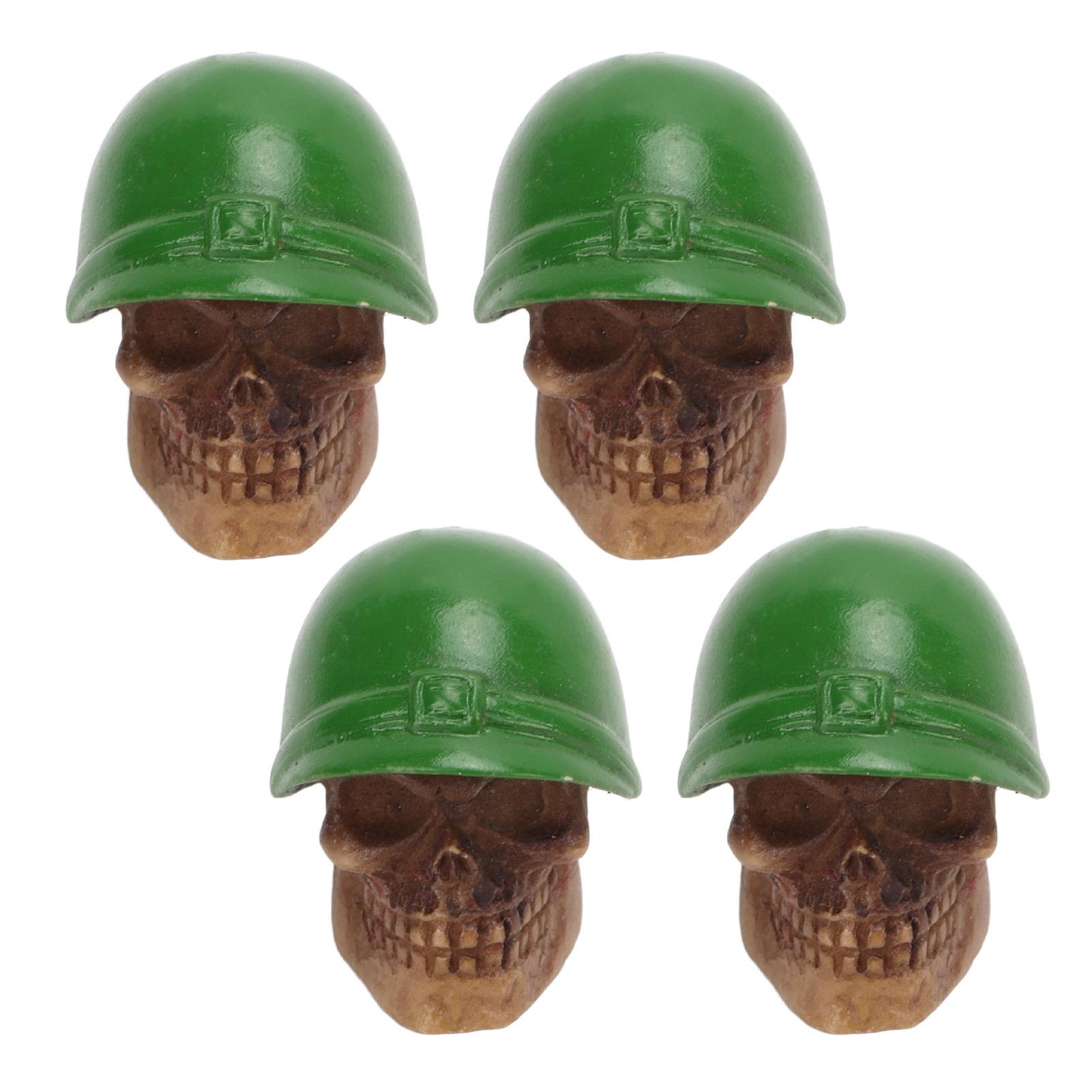 

4 шт колпачки для вентилей шин в стиле черепа, антиокислительные, универсальные для автомобилей, грузовиков, велосипедов, мотоциклов зелёный