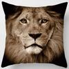 Animal World Tiger Lion Print Pattern Pillowcase Living Room Sofa Cushion Cover Bedroom Bedside Home Decoration 45x45cm