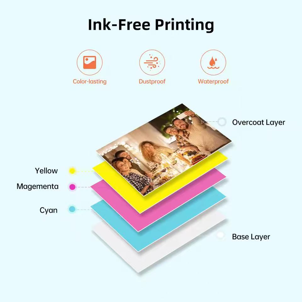 HPRT MT53 Mini Farbfotodrucker Tragbarer Bluetooth Mobiler Taschen-Druck Handheld Thermomaschine Zum Foto Machen Ausdrucken