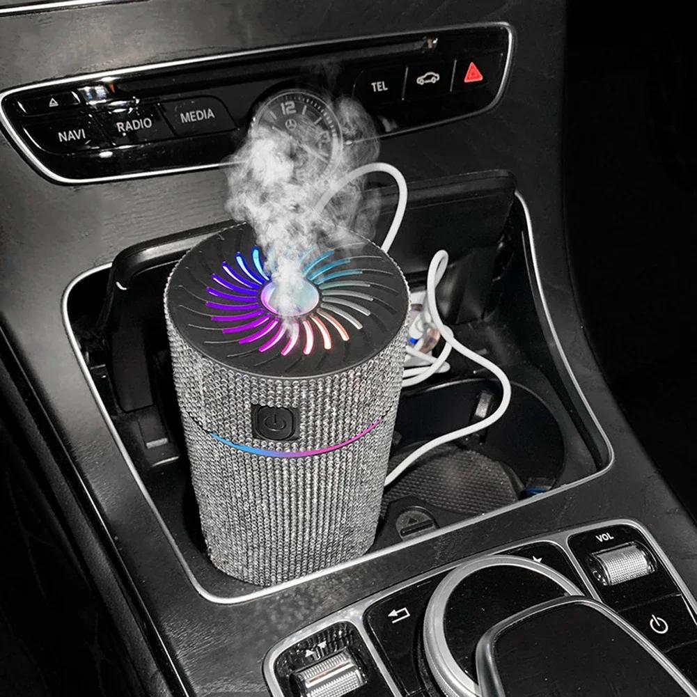 Difuzor auto de lux cu diamante umidificator cu lumină LED Purificator de aer automat Difuzor de aromaterapie Odorizant Accesorii auto
