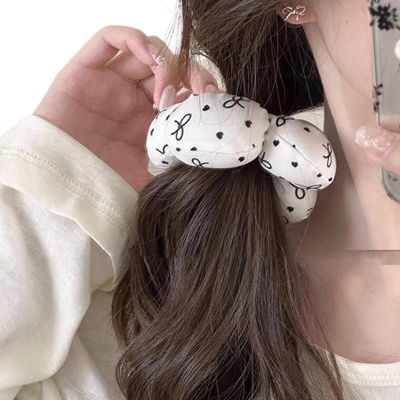 

Цветочные резинки для волос Толстые большие резинки для волос Элегантная резинка для волос Резинка для волос Женский держатель для хвостика