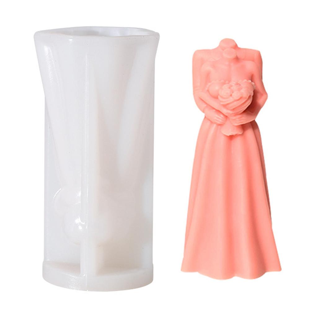 Silicone Candle Mold Couple Hugging Body Art Aromatherapy Candle Mould A