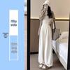 Women's Ice Silk High-Waist Wide Leg Trousers - Summer 2025 Collection
