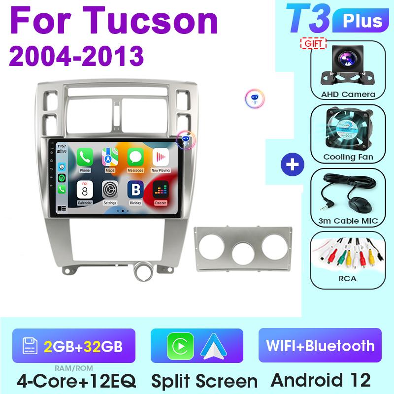 2 Din Android 12 Car Radio For Hyundai Tucson 2004 -2013 Multimedia Video Player Navigation GPS 4G WIFI Carplay Stereo Head Unit