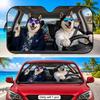 Sunglasses Husky Pair Sun Visor Car Front Window Front Window Protective Cover and Thickened Auto Sunshade Curtain