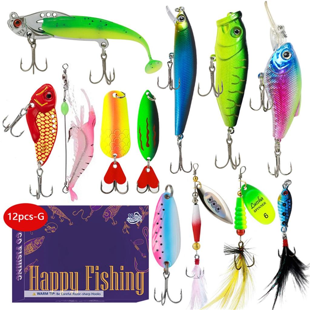 3D Stereo Blindbox Airplane Box Luya Fakebait Blindbox Set Full Water Layerminnow With Hair Hardbait Sequinbait Set Cocked Mouth Horse Mouthbait