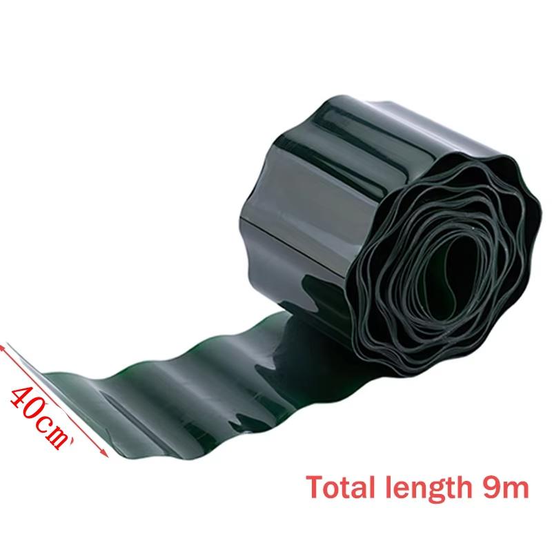 Corrugated Plastic Garden Edging Landscape Edging Border for Lawn Flower & Vegetable Bed Outdoor Decorative Green Fence Barrier