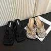 Fashion Summer Clip Toe Women Slippes New 2024 Fashion Elegant Wedges Heel Slides Shoes Ladies Casual Outdoor Beach Flip Flops Sandalias