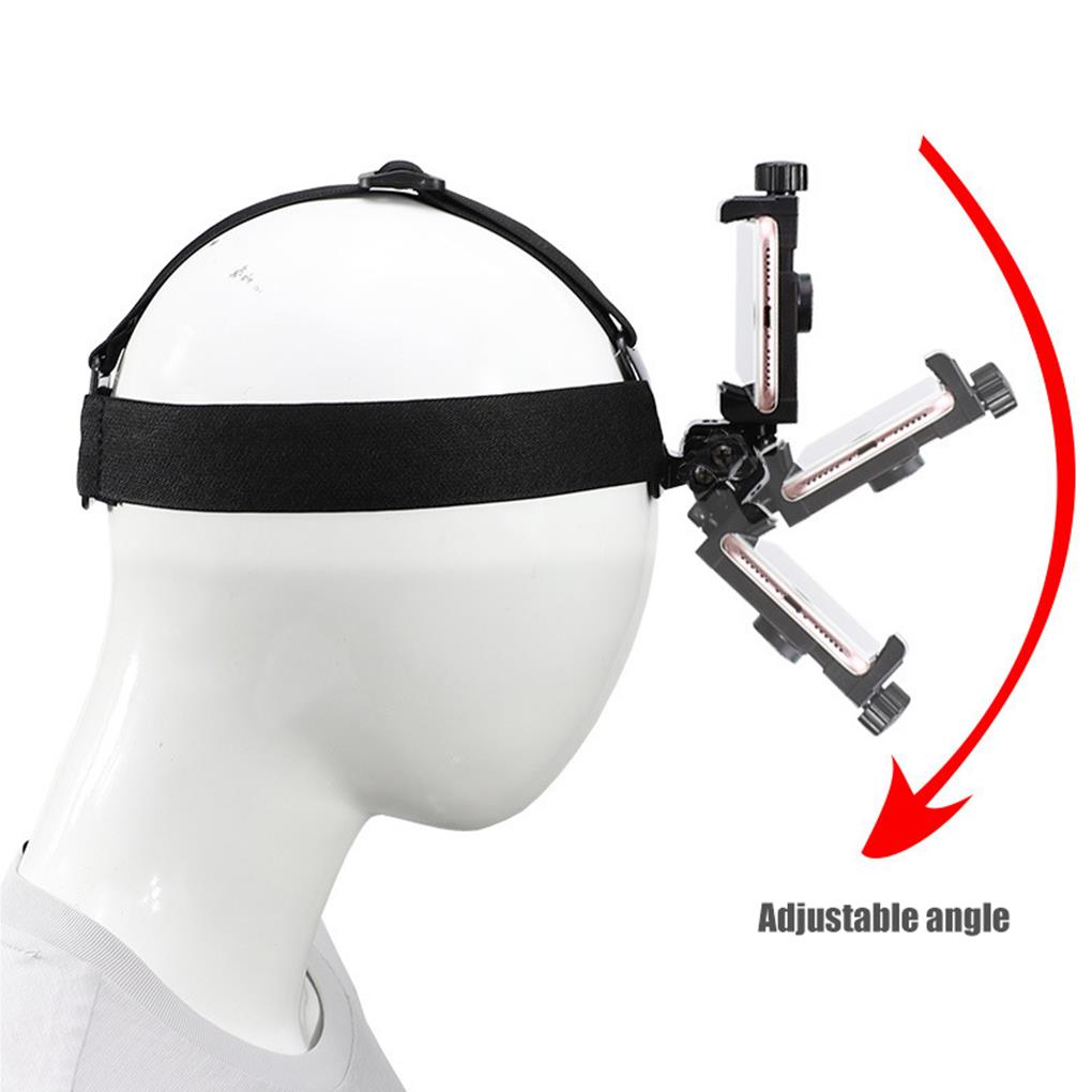 Headband Phone Holder Tool Fixed Holders Adjustable Stable Clamping Fixation Phones Mount Head Straps Clip Fixing Accessory