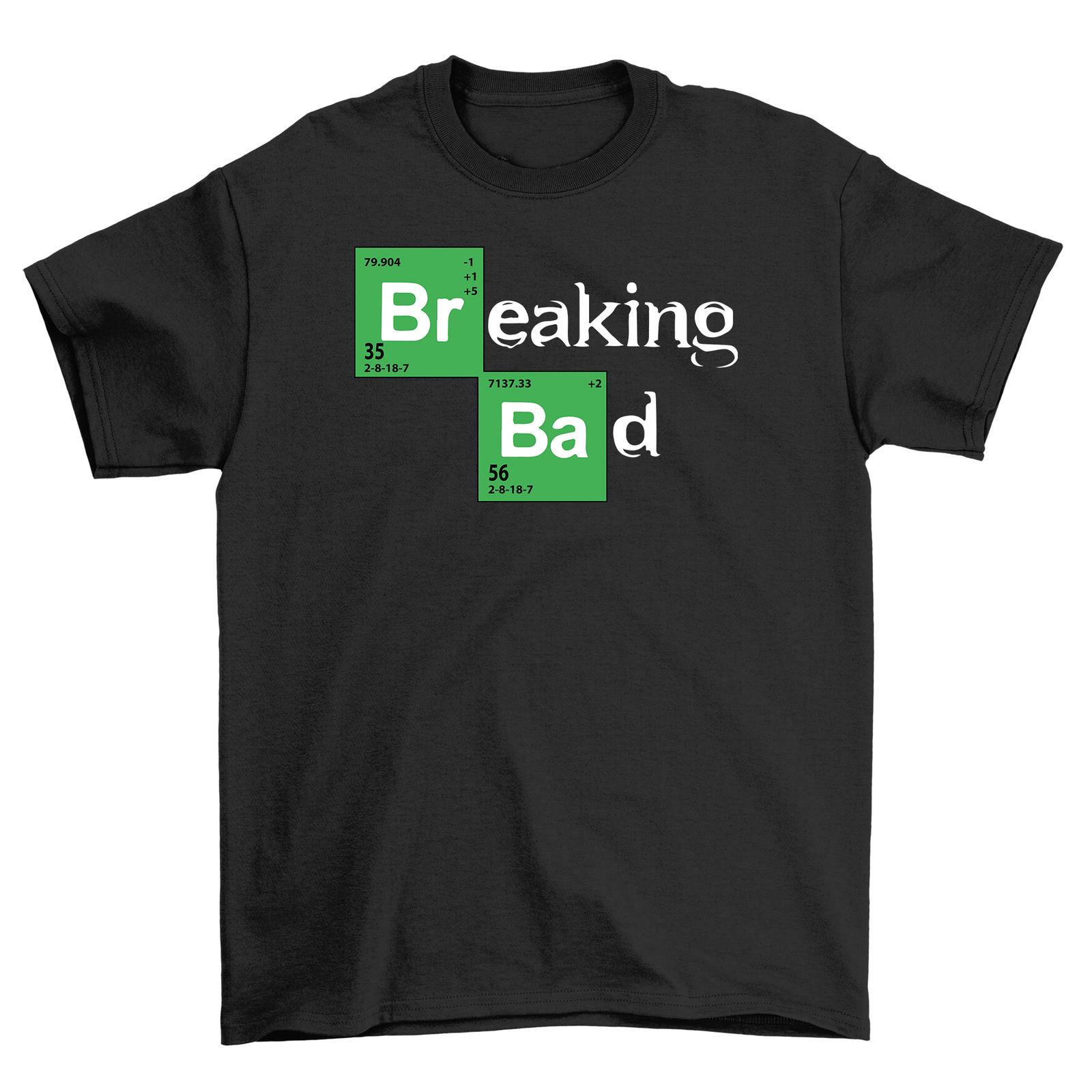 Breaking Bad Periodic Table T-Shirt Mens Womens Tees Top - Chemistry, Crime, and Comedy! Fun Unisex D 2XL