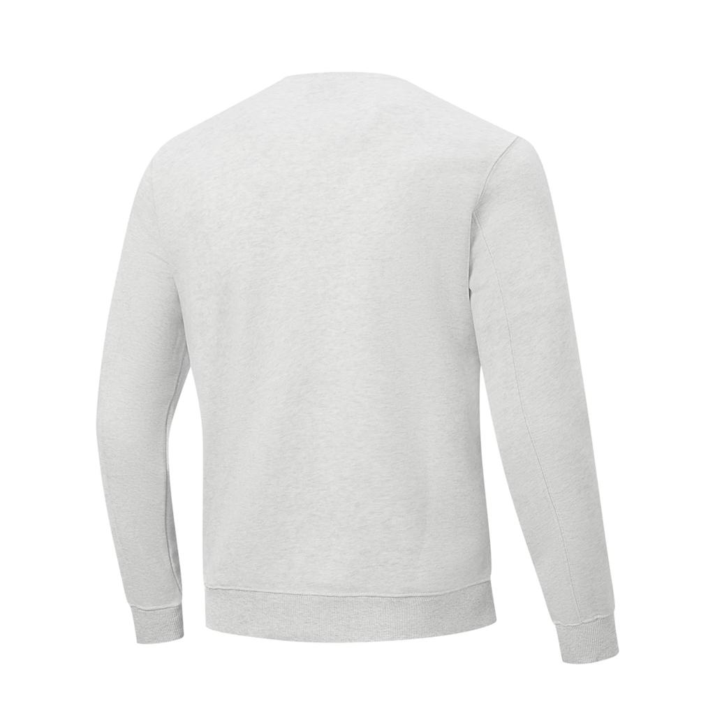 Men's Li-Ning Sweatshirts Men's Heather Gray Deep Antarctic Gray Crew Neck Moderate Regular