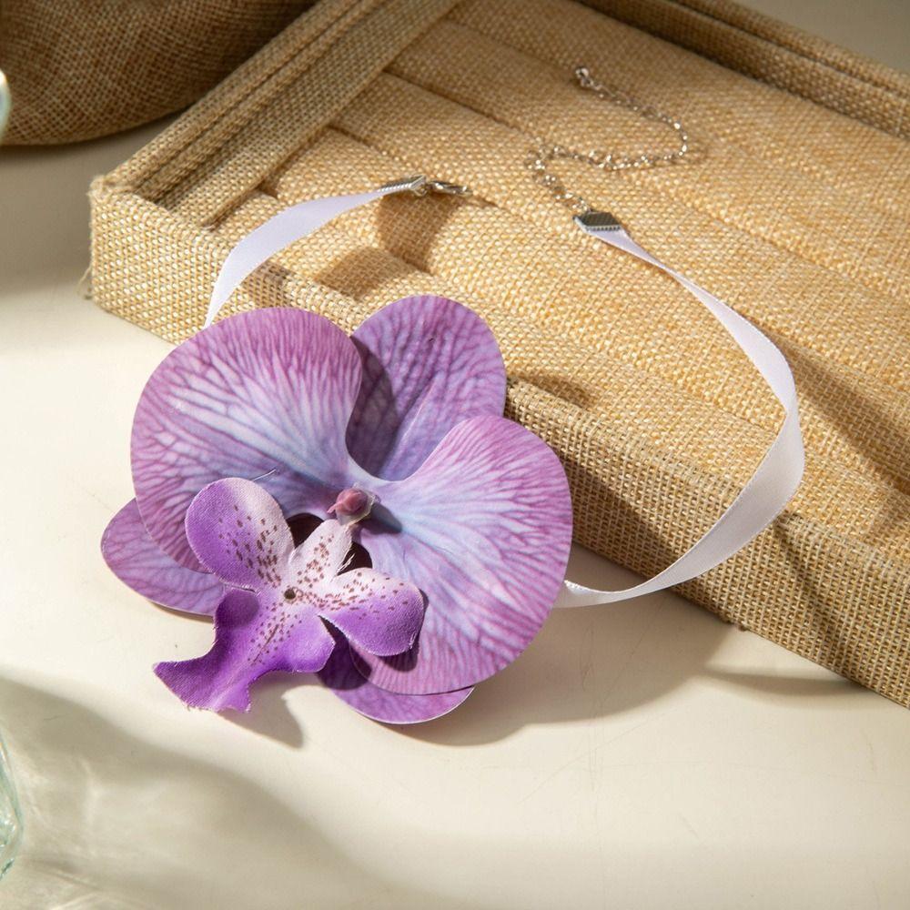 Charm Flower Necklace High-end Flower Choker Exquisite Beach Jewelry Women