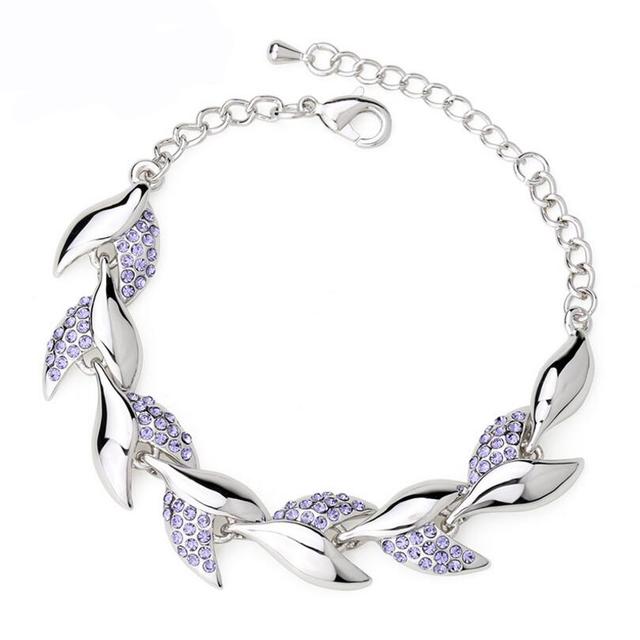 Fashion Bracelet Wedding Female Heart Crystal Bracelets For Women Luxury Temperament Silver -Color Fine Jewelry Gift